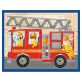 Puzzel Brandweer in etui /12st - 2j