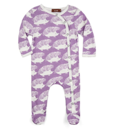 Baby pyjama Egel - paars