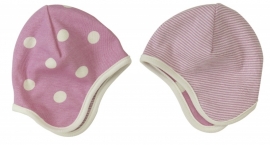 Wiegdeken roze bolletjes