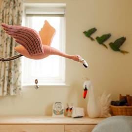 Mobiel bewegende Flamingo