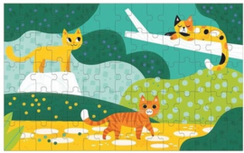 Bewegende puzzel Grote en Kleine Katten - 5j