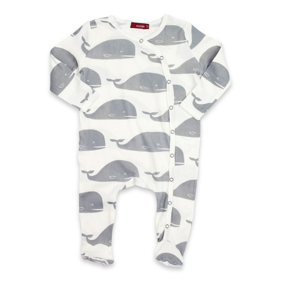 Baby pyjama Walvis  - grijs