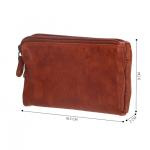 Old West” Paint Rock” clutch/portemonnee cognac