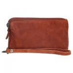 Old West” Paint Rock” clutch/portemonnee cognac