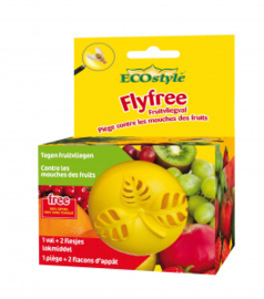 Ecostyle - Flyfree  Fruitvliegval - 100% Gifvrij - Tegen fruitvliegen
