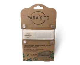 Parakito Armband Volwassen Wit Navulbare band & 2 tabletten