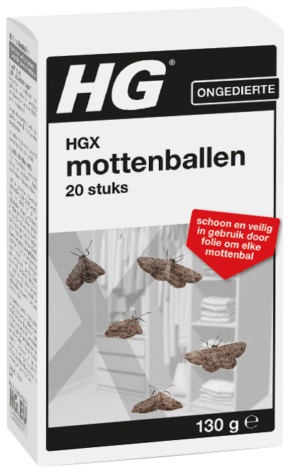 HG X - Anti Mottenballen - Frisse Zeepgeur - Langdurig Effectief - Kleermotten - Per stuk