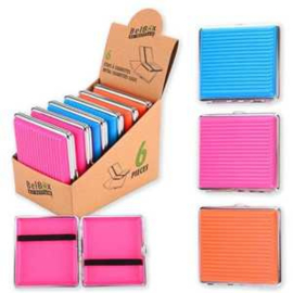 6 x Sigarettendoosje NEON KLEUREN