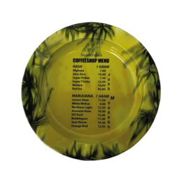 12 stuks Asbak Tin Coffeeshop Menu 3 (8179)
