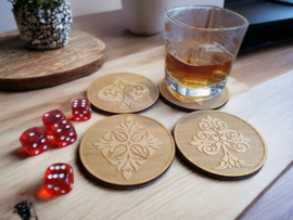 Houten Pokeronderzetters Set