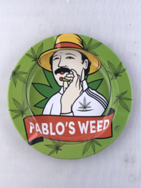 6 stuks Asbak Tin Pablo's Weed (8201)