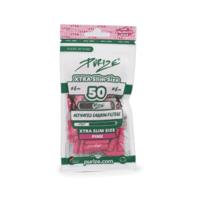 Purize Extra Slim Filters 50 Pack Pink