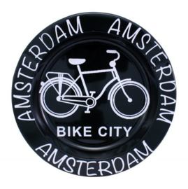 12 stuks Asbak Tin Fiets Zwart  ML19 (8181)