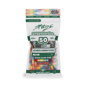 Purize Extra Slim Filters 50 Pack Rainbow