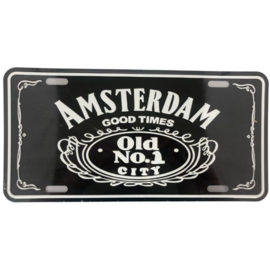 License Plate 1 Amsterdam Jack D