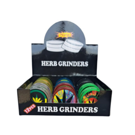 12 stuks Plastic Grinders Leaves mini 40mm