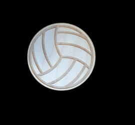 6 x Houten onderzetters Volleybal