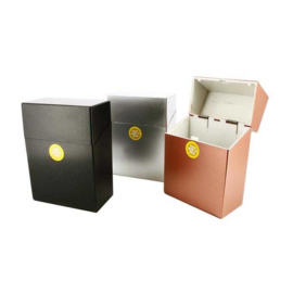 6 stuks Push Up Sigarettendoosje Metallic 30 sigaretten (3609-6)