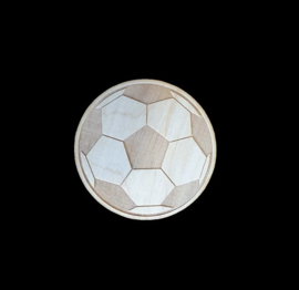 6 x Houten onderzetters Voetbal