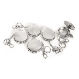 6 stuks draagbare asbak Metal (8236)