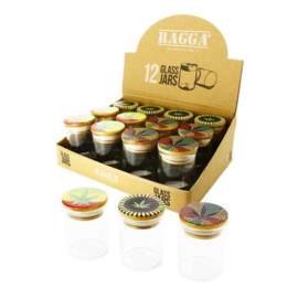 Ragga Glass Jar Leaf Assorti (6 stuks)