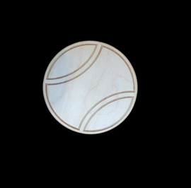 6 x Houten onderzetters Tennis