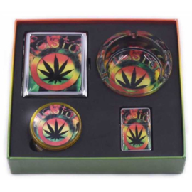 Ragga Smoking Set Rasta Leaf ( 4 pieces)