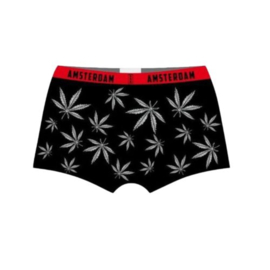 Boxershort Zwart Leaf Zilver XL ( 2 stuks )