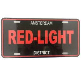 License Plate14 Black Red Light District