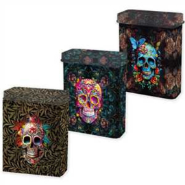 12 stuks Tin Box LIMITED SKULL