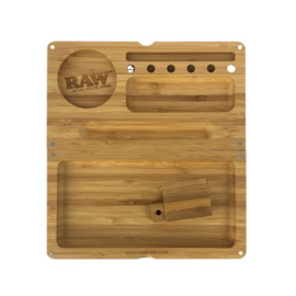 RAW Bamboo Back Flip Rolling Tray with Magnet (8140)