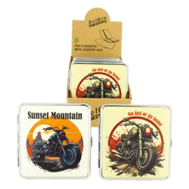 6 x Sigarettendoosje ANTIEKE MOTORS