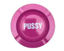Tin Ashtrays PINK PUSSY 12 stuks