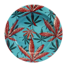 12 stuks Asbak Tin Weedblaadjes ML28  (8198)