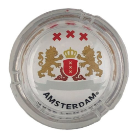 6 stuks Glass Asbak Amsterdam (8217)