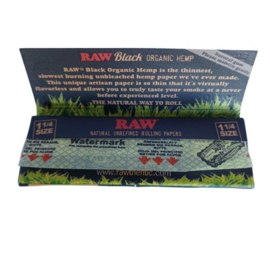 RAW 1 1/4 Black Organic