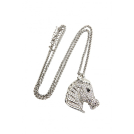 Ketting met paardenhoofd strass