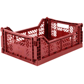 AyKasa Folding Crate Midi Box - Tile Red