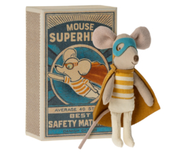 Maileg Little Brother Super Hero Mouse in Matchbox (10 cm) (2022)