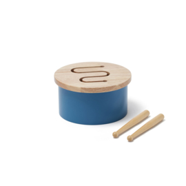 Kids Concept Houten Trommel Mini - Blauw (op=op)