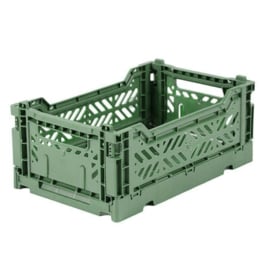 AyKasa Folding Crate Mini Box - Almond Green