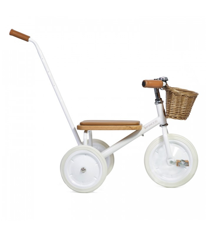 Banwood Trike - (incl. rieten mandje en duwstang) Banwood | Gras onder je voeten