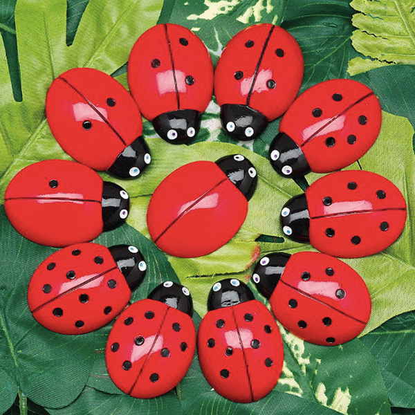 Yellow Door Telstenen Lieveheersbeestje + 2jr | Yellow Door | Gras onder je  voeten