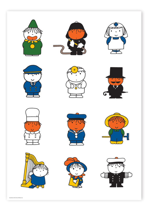 Wonderbaarlijk Kek Amsterdam Poster A2 - Dick Bruna Beroepen (PS-043) | Posters SN-59