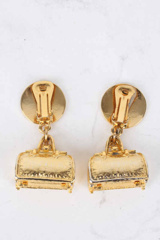 moschino clip on earrings