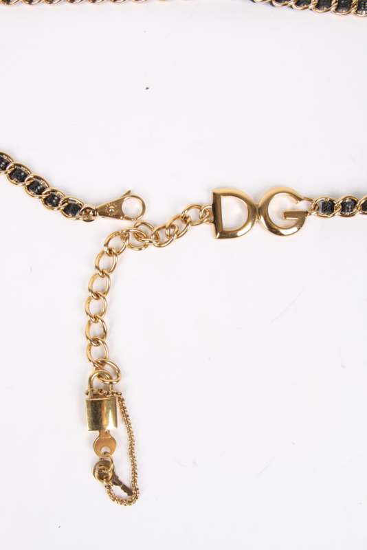 Dolce \u0026 Gabbana Chain Belt - gold/black 