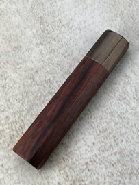 Traditioneel octagonaal Rosewood handvat - White Horn - (maat L)