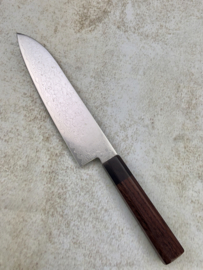 Kikuichi Nickel Warikomi Damascus series (NWD) Santoku,  Rosewood octagonal handle  -180 mm-