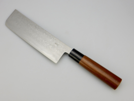 Tosa Matsunaga Aogami damascus Nakiri Jigata (vegetable knife), 165 mm