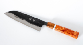 CUSTOM Takeo Murata Kurouchi Aogami #1 santoku (universal knife), 165 mm